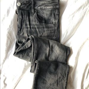 Faded black straight jeans | AE | 12 short